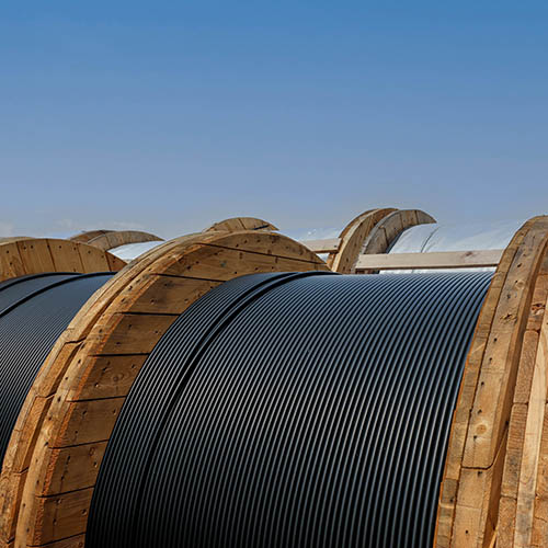 broadband fiber cable on rolls at Irby branch