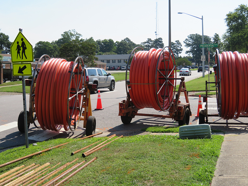 broadband installation construction site